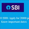 Apply for 2000 Probationary Officers post in SBI 